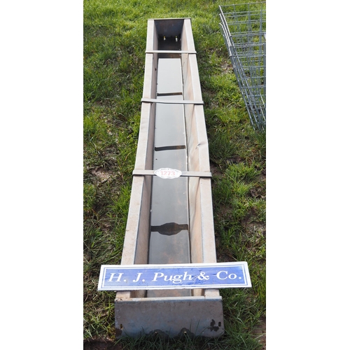 1273 - Galvanised feed trough 9ft