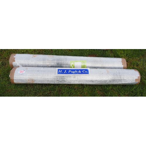 1317 - Hot dipped welded wire mesh *seconds, 1.8m x50x50mm - 15m rolls - 2