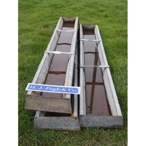 1379 - Galvanised feed troughs 9ft - 3