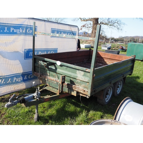 1591 - Twin axle tipping plant trailer 8x5ft