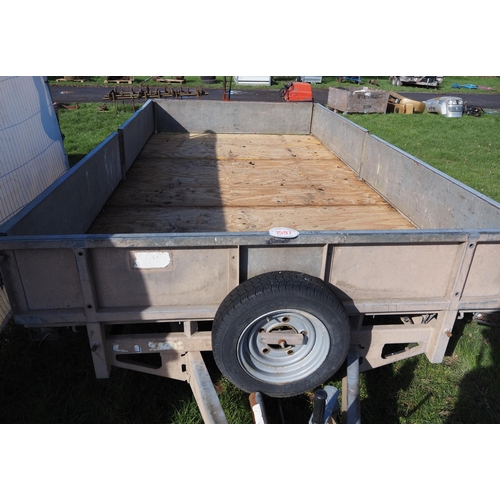 1597 - Ifor Williams LM126 drop side trailer