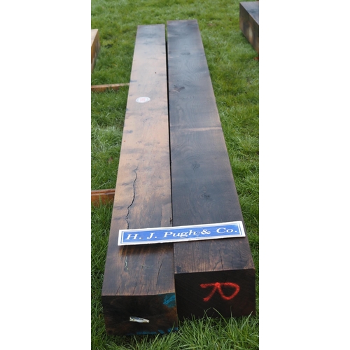 992 - Oak beams 4.1m x250x170 - 2