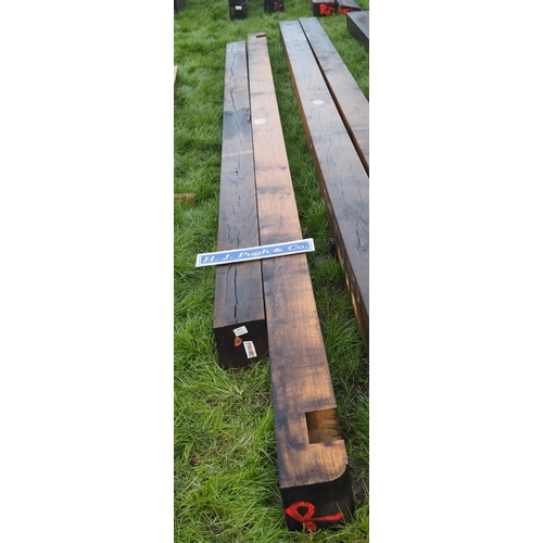 999 - Machined Oak beams 6.2m x170x170 - 1 + 1 other