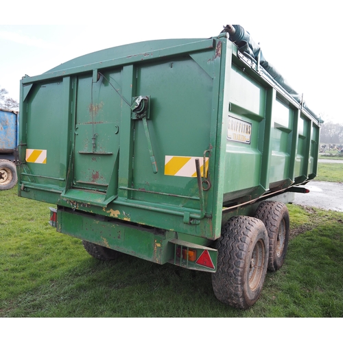 1411 - Griffiths 10 ton twin axle trailer with sheet