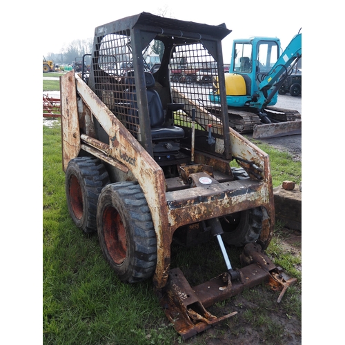 1433 - Bobcat 631 skid steer. Runs and drives, fitted with Kubota diesel engine
