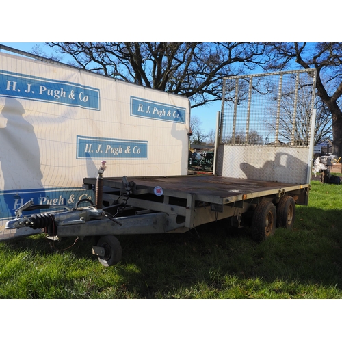 1606 - Ifor Williams LT105G flatbed trailer with ramps