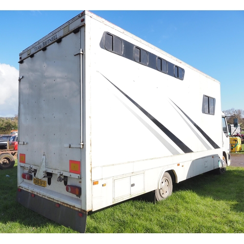 1616 - DAF LF45-180 4 bay horse lorry. Hydraulic ramp. Showing 62,628 Miles. Recorded Cat C 12/06/2013. Reg... 