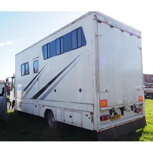 1616 - DAF LF45-180 4 bay horse lorry. Hydraulic ramp. Showing 62,628 Miles. Recorded Cat C 12/06/2013. Reg... 