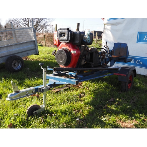 1704 - Towed log splitter with Yanmar diesel engine