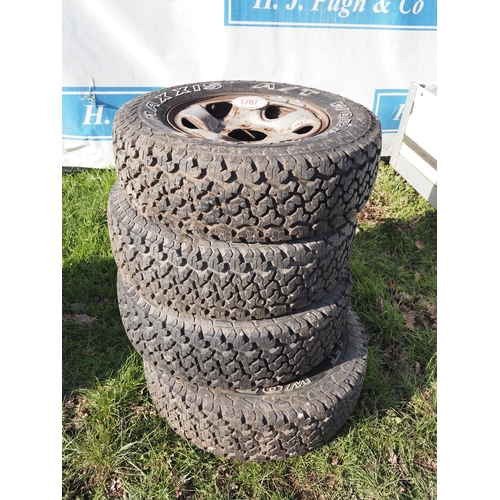 1707 - Wheels and tyres LT235-70R16 off a Toyota Hilux- 4