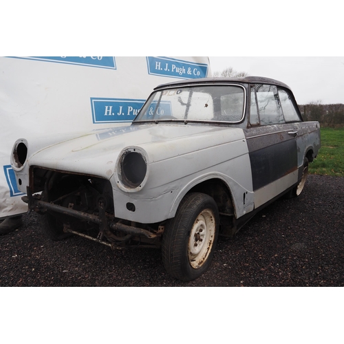 236 - Triumph Herald project, 1962, 1147cc.
Reg. CSV 824. Vehicle is live on dvla. No keys