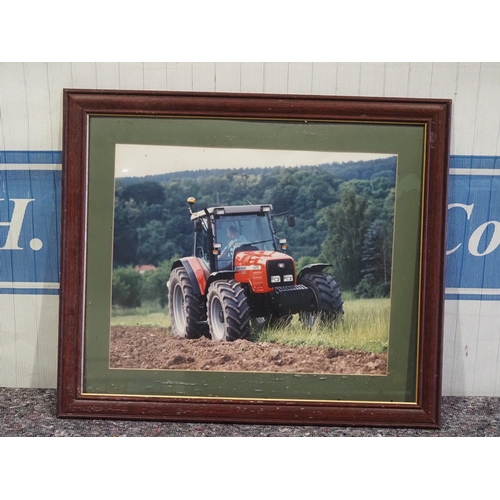 11 - Framed photograph - Massey Ferguson 4370 tractor 16 x 20