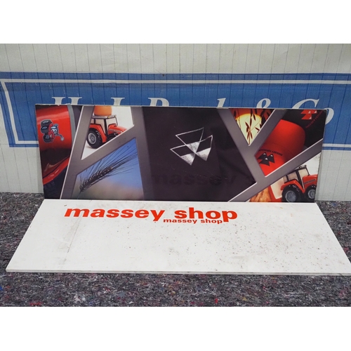 40 - Massey Ferguson double sided shop display sign displayed at Banner Lane 14 x 39
