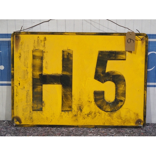 6 - Aluminium factory code sign - H5 used at the Shadow Factory 19 x 27