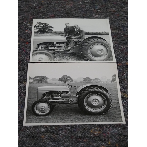 70 - Original black and white photographs - Ferguson T20 tractor with Harry Ferguson and 1 other