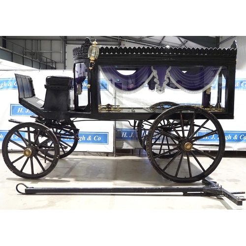 Victorian hearse complete with drapes. Ready to use. Previously used with a pair of Friesian stallions