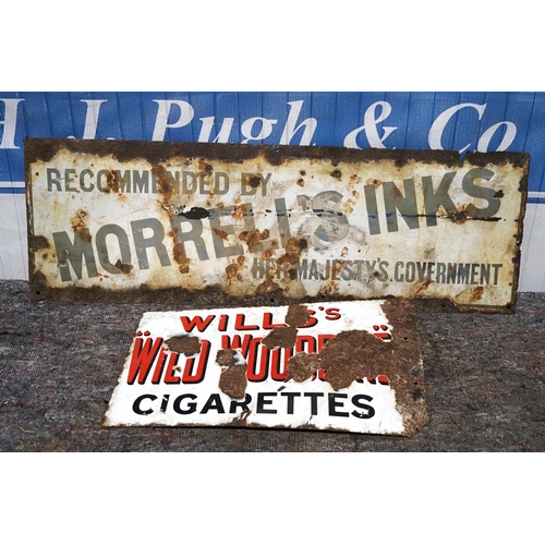 Enamel sign - Morrell's Ink 12