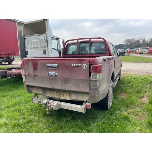 1577A - Ford Ranger XLT pickup. 2015. Runs and drives.
Mot till August 2024. C/w some Mot history and old in... 