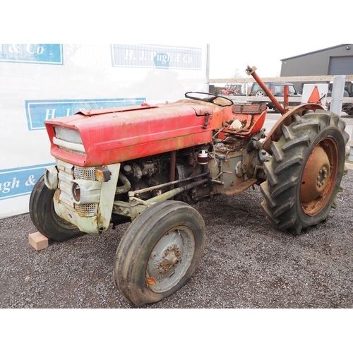 546 - Massey Ferguson 140 French tractor. For restoration. Fitted with mid-mounted pto unit.