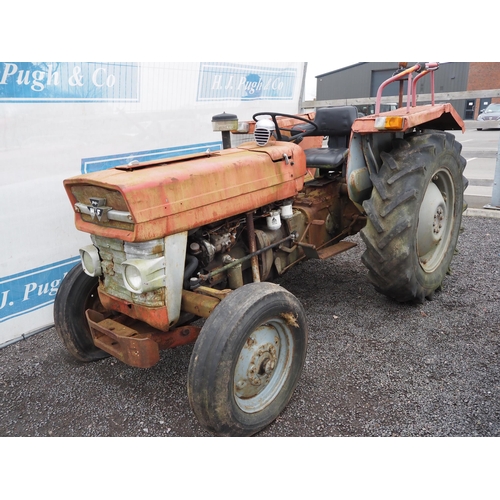 547 - Massey Ferguson 140-8 vineyard tractor. C/w front weight frame