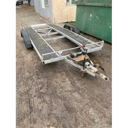 1581 - Twin axle car trailer 14ft