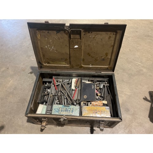 531 - Engineers tools in metal chest