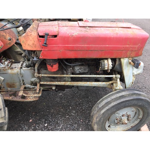 546 - Massey Ferguson 140 French tractor. For restoration. Fitted with mid-mounted pto unit.