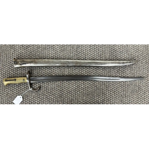 385 - French Chassepot export version bayonet with scabbard