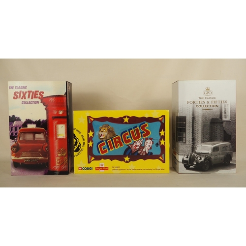 18 - Corgi Forties & Fifties collection, Sixties collection and limited edition Royal Mail circus trailer... 