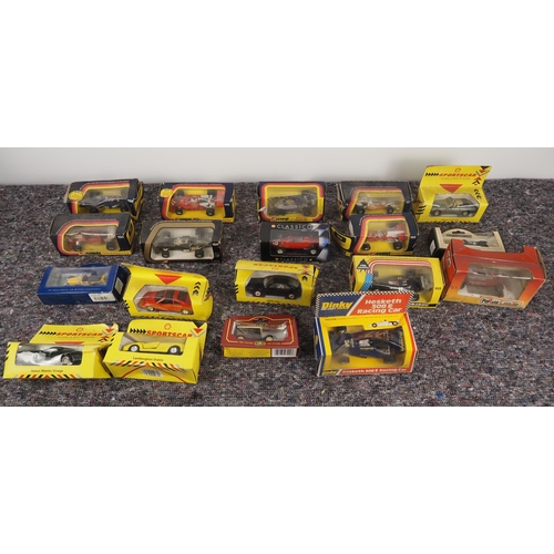 41 - Assorted model race cars to include Corgi, Cameo, Dinky and Lledo