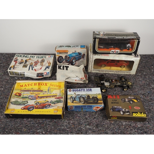 40 - Matchbox G/4 gift set, Solido, Bugatti and Airfix kit etc