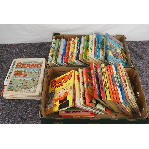 183 - Quantity of retro annuals and comics to include The Dandy, The Beano and Beryl the Peril