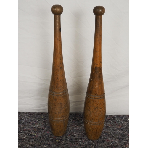 231 - Pair of vintage boxing exercise batons