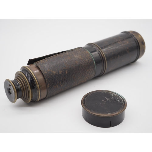 224 - A 20th century brass 3 pull military telescope