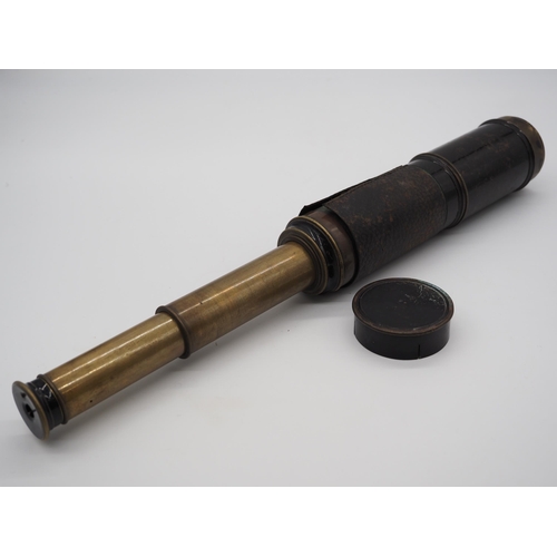 224 - A 20th century brass 3 pull military telescope