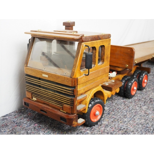 250 - Large wooden lorry with low loader 60