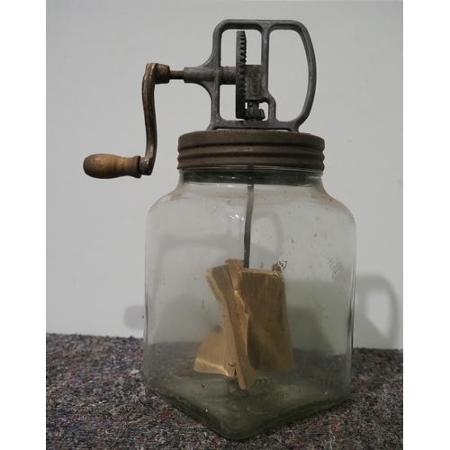 191 - Vintage blow butter churn jar