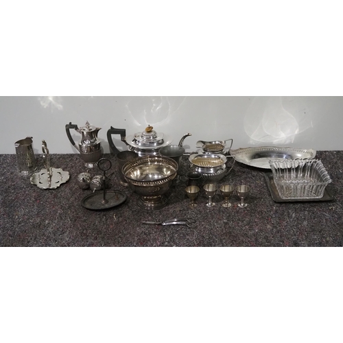 160 - Quantity of silver plate items to include coffee set