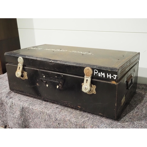 138 - Metal travelling trunk