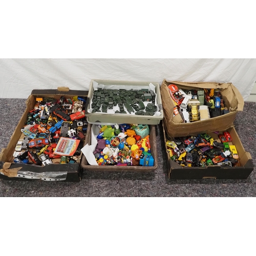 127 - Quantity of assorted toy vehicles and model figures