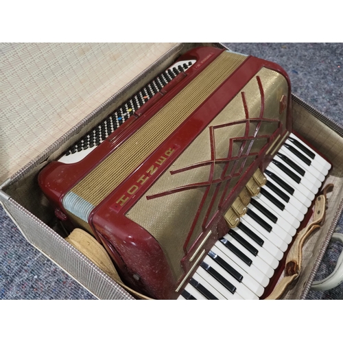 358 - Hohner Virtuola III accordion in case