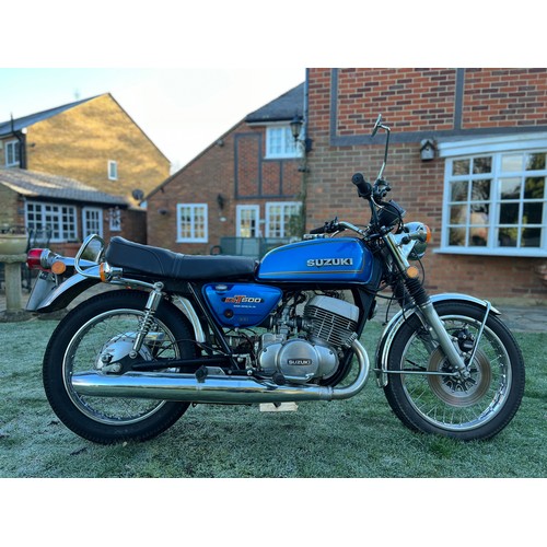 902 - Suzuki GT500 motorcycle. 1976. 493cc. 
Frame No.100193
Engine No. 100445
UK supplied bike. Runs and ... 