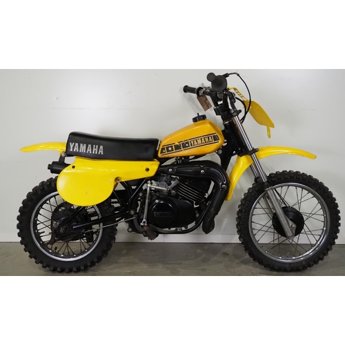 907 - Yamaha YZ 50 motorcycle. 
Frame No- 3R0-003975
Runs and rides, came from a collection in Florida and... 