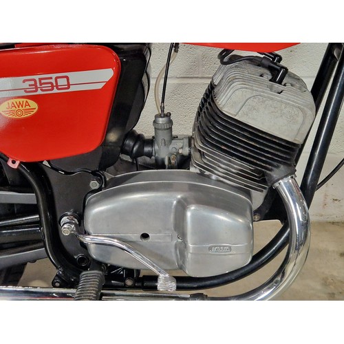 909 - Jawa 350 motorcycle. 1977. 350cc
Frame No. 144399
Engine No. 001559
Runs and rides.
Reg. MKA 868R. V... 