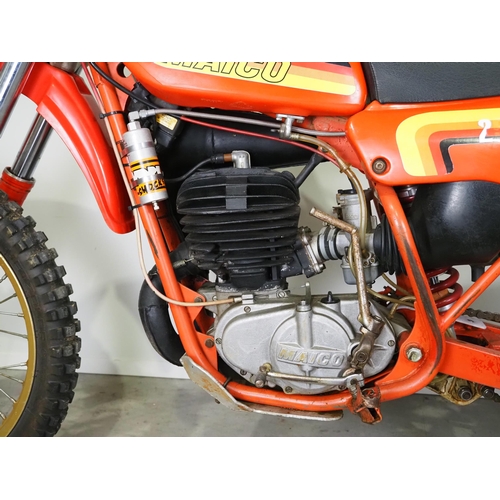 913 - Maico MC250 motocross bike. 1982. 250cc.
Frame No. 3531223
Engine No. MT3531165
Runs but requires re... 