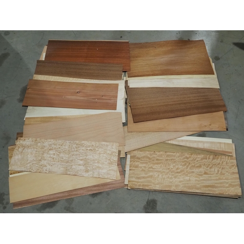 135 - Assorted veneers to include Birds Eye Maple and Kevazingo