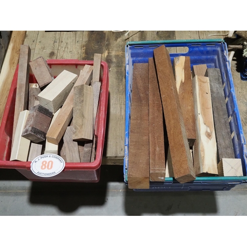 80 - Hardwood offcuts - 2 boxes