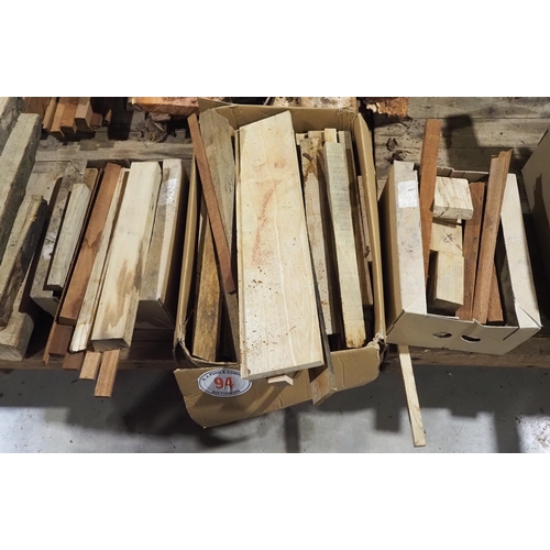 94 - Mixed hardwood offcuts - 3 boxes