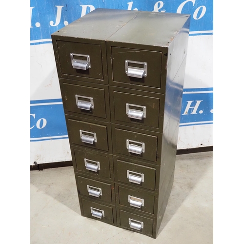 535 - 12 Drawer steel cabinet 40