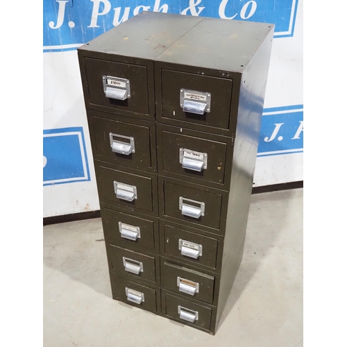 536 - 12 Drawer steel cabinet 40